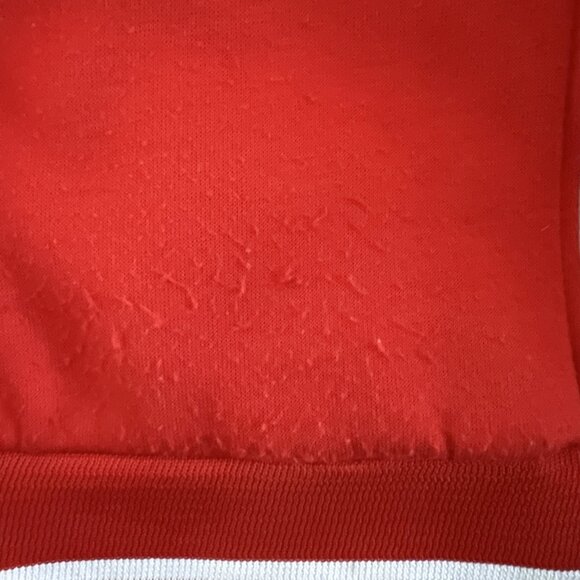 Hungary Fleece Red Jacket with Patch and Embossed Lettering on Back Men's Medium - Picture 9 of 12